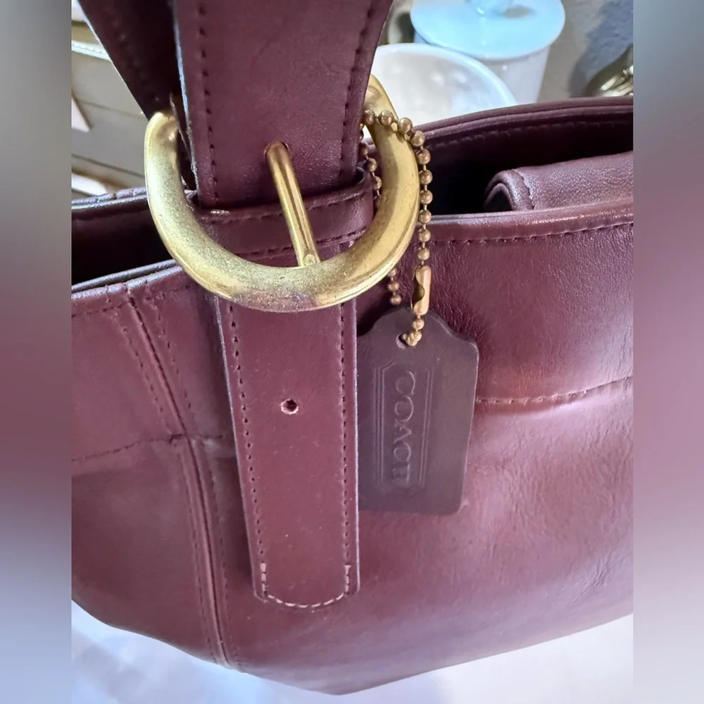 Coach Vintage Waverly Smooth Leather Tote Bag Old Coach 4133 - Picture 4 of 8